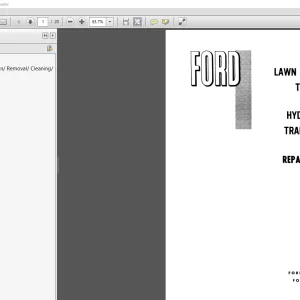 Ford Lawn & Garden Tractor Hydrostatic Transmission Repair Manual PDF