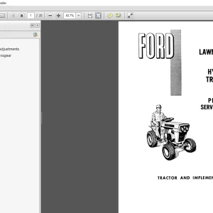 Ford Lawn & Garden Tractor Service Information Manual PDF