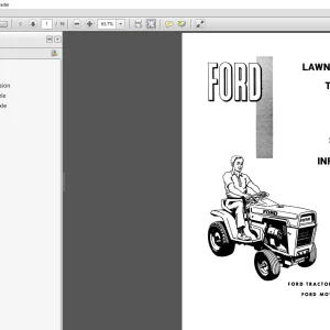 Ford Lawn & Garden Tractor Service Information Manual 40010040 PDF