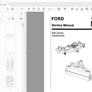 Ford New Holland 900 Series Implements Service Manual - PDF