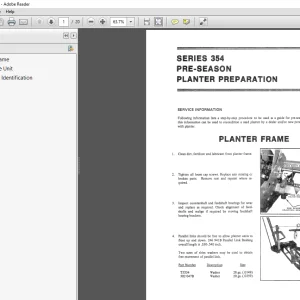 Ford Series 351 Planter Preparation Manual - PDF DOWNLOAD