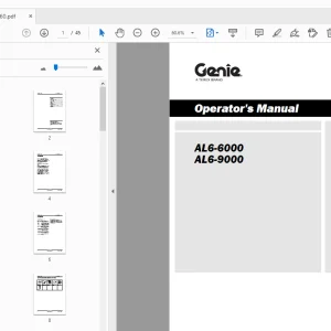 Genie AL6-6000 AL6-9000 Operator's Manual 1254860 - PDF DOWNLOAD