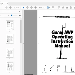 Genie AWP Operating Instruction Manual 27871 - PDF DOWNLOAD
