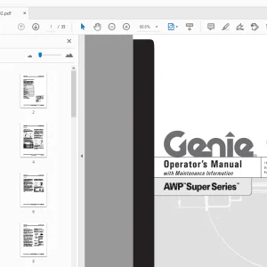 Genie AWP Super Series Operator's Manual 114002 - PDF DOWNLOAD