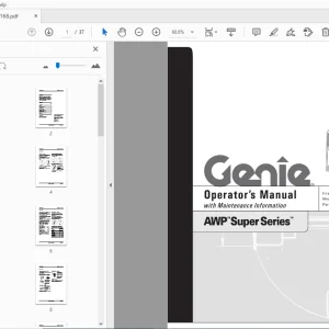 Genie AWP Super Series Operator's Manual 37168 - PDF DOWNLOAD