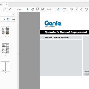 Genie Access Control Module Supplement Operator’s Manual - PDF
