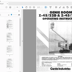 Genie Boom Z-45/22D & Z-45/22DRT Operating Manual - PDF