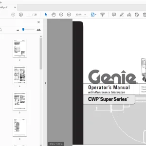 Genie CWP Super Series Operator's Manual - PDF