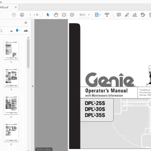 Genie DPL-25S DPL-30S DPL-35S Operator's Manual 133499 - PDF