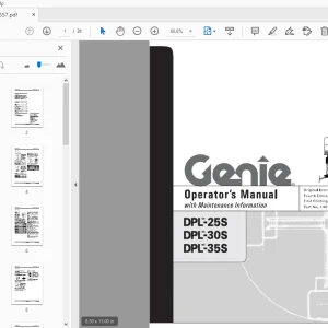 Genie DPL-25S DPL-30S DPL-35S Operator's Manual 145357 - PDF