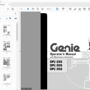 Genie DPL-25S DPL-30S DPL-35S Operator's Manual 162436 - PDF