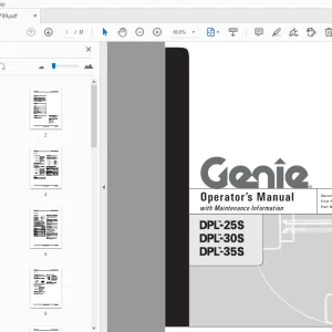 Genie DPL-25S DPL-30S DPL-35S Operator's Manual - PDF DOWNLOAD
