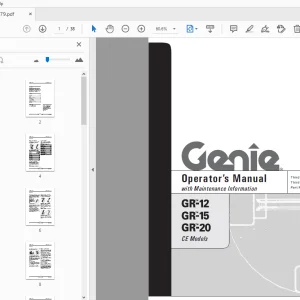 Genie GR-12 GR-15 GR-20 CE Models Operator’s Manual - PDF DOWNLOAD
