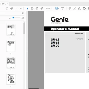 Genie GR-12 GR-15 GR-20 Operator's Manual T107913 - PDF