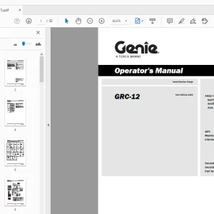 Genie GRC-12 Operator's Manual 133573 - PDF DOWNLOAD