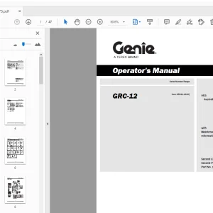 Genie GRC-12 Operator's Manual 133575 - PDF DOWNLOAD