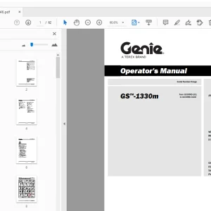 Genie GS-1330m Operator's Manual 1290846 - PDF DOWNLOAD
