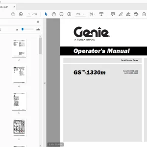 Genie GS-1330m Operator's Manual 1290847 - PDF DOWNLOAD