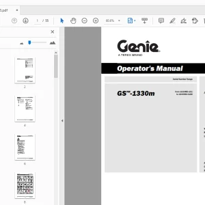 Genie GS-1330m Operator's Manual 1295173GT - PDF DOWNLOAD