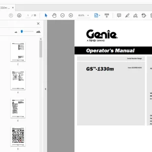 Genie GS-1330m Operator's Manual 1301860GT - PDF