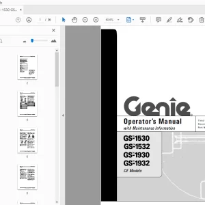 Genie GS-1530 GS-1532 GS-1930 GS-1932 CE Models Operator’s Manual - PDF