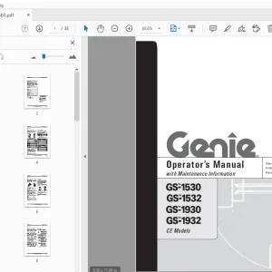 Genie GS-1530 GS-1532 GS-1930 GS-1932 CE Models Operator’s Manual - PDF