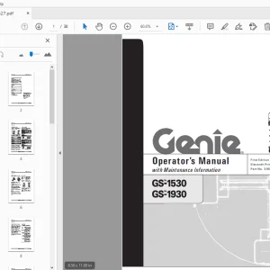 Genie GS-1530 GS-1930 Operator’s Manual 39527 - PDF DOWNLOAD
