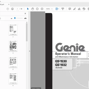 Genie GS-1530 GS-1932 Australia Operator’s Manual 82290 - PDF