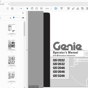 Genie GS-2032 GS-2632 GS-2046 GS-2646 GS-3246 Operator’s Manual - PDF