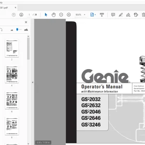 Genie GS-2032 GS-2632 GS-2046 GS-2646 GS-3246 Operator's Manual - PDF