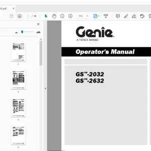 Genie GS-2032 GS-2632 Operator's Manual 1000034 - PDF