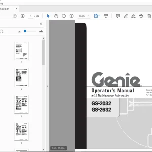 Genie GS-2032 GS-2632 Operator's Manual 82680 - PDF DOWNLOAD