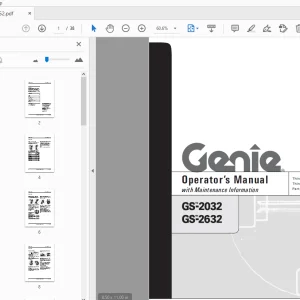 Genie GS-2032 GS-2632 Operator’s Manual 97552 - PDF