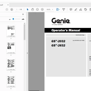 Genie GS-2032 GS-2632 Operator's Manual 97570GT - PDF