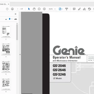 Genie GS-2046 GS-2646 GS-3246 CE Models Operator’s Manual - PDF