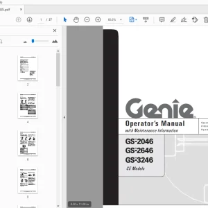 Genie GS-2046 GS-2646 GS-3246 CE Models Operator’s Manual - PDF
