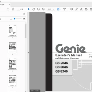 Genie GS-2046 GS-2646 GS-3246 Operator's Manual 82681 - PDF