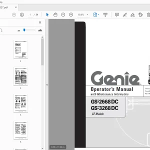 Genie GS-2668 DC GS-3268 DC CE Models Operator's Manual 82827 - PDF
