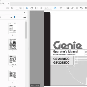 Genie GS-2668 DC & GS-3268 DC Operator Manual 82262 PDF