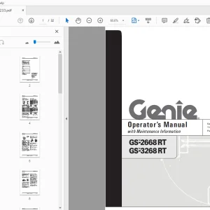 Genie GS-2668 RT GS-3268 RT Operator's Manual 82233 - PDF