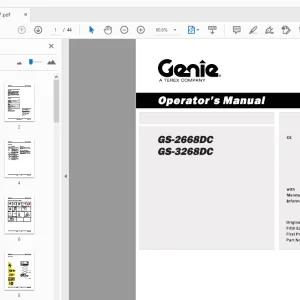 Genie GS-2668DC GS-3268DC Operator's Manual 133557 - PDF