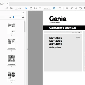Genie GS-2669 GS-3369 GS-4069 Bi-Energy Power Operator's Manual - PDF