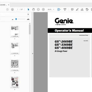 Genie GS-2669BE GS-3369BE GS-4069BE Bi-Energy Power Operator's Manual - PDF