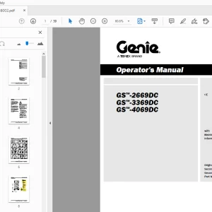 Genie GS-2669DC GS-3369DC GS-4069DC Operator's Manual - PDF