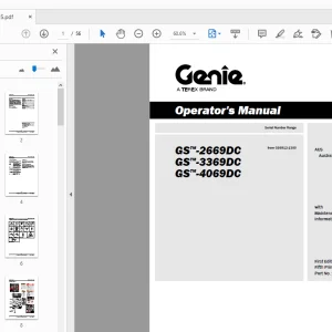 Genie GS-2669DC GS-3369DC GS-4069DC Operator's Manual - PDF