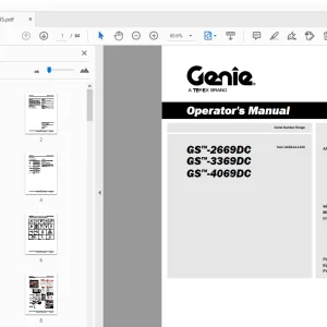 Genie GS-2669DC GS-3369DC GS-4069DC Operator's Manual - PDF