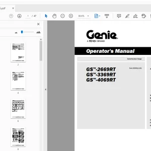 Genie GS-2669RT GS-3369RT GS-4069RT Operator's Manual - PDF