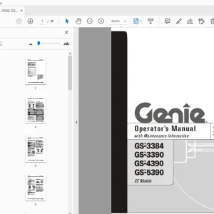 Genie GS-3384 GS-3390 GS-4390 GS-5390 CE Models Operator’s Manual - PDF