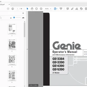 Genie GS-3384 GS-3390 GS-4390 GS-5390 CE Models Operator's Manual - PDF
