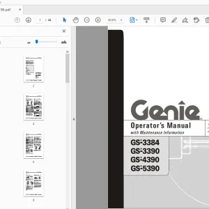 Genie GS-3384 GS-3390 GS-4390 GS-5390 Operator’s Manual - PDF